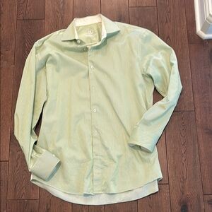 Bugatchi Green Dress Shirt Lightweight Formal
